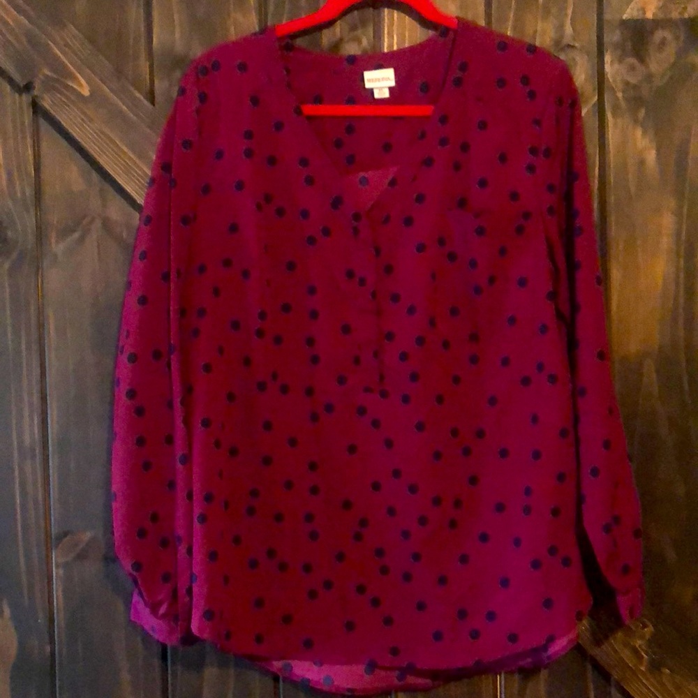 MERONA polka dot blouse